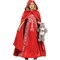 Girls Red Riding Hood Halloween Costume Long Dress with Hooded Cape